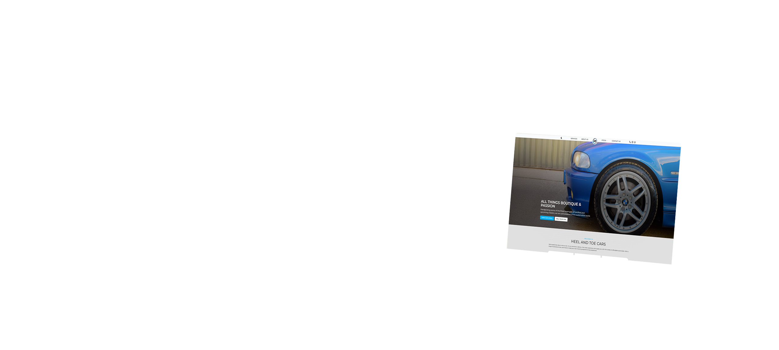 Zelly client website example - clean mobile-friendly layout